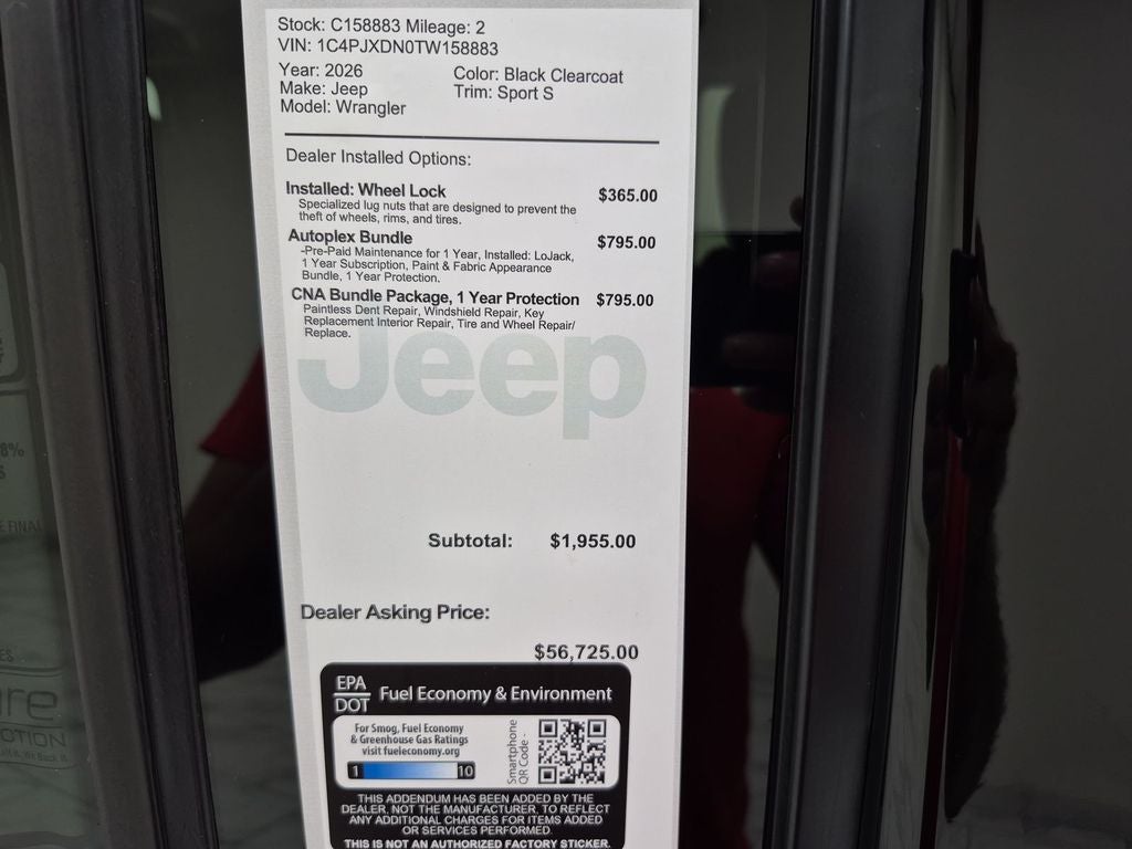 2026 Jeep Wrangler Sport S