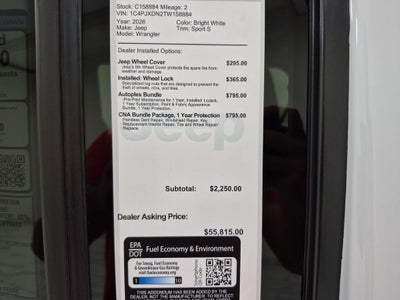 2026 Jeep Wrangler Sport S