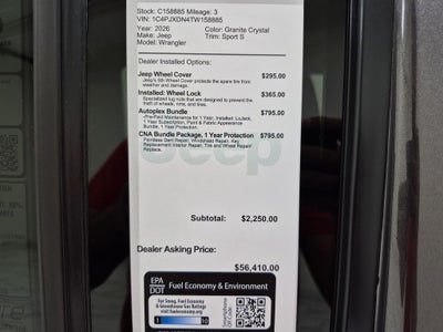 2026 Jeep Wrangler Sport S