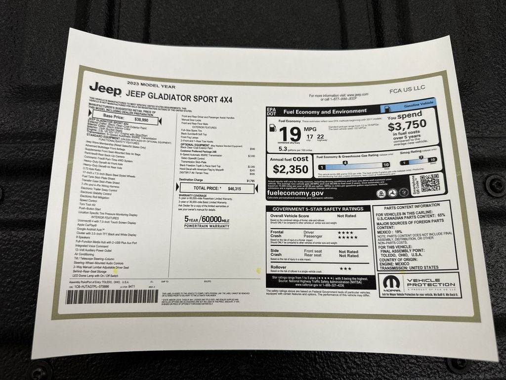 2023 Jeep Gladiator Sport