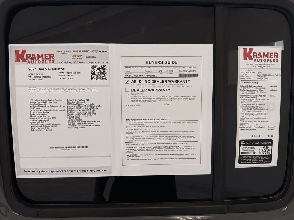 2021 Jeep Gladiator Mojave