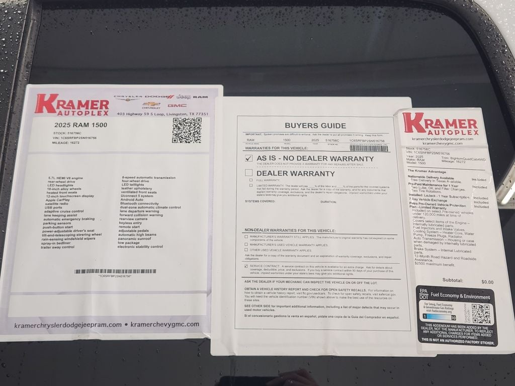 2025 RAM Ram 1500 Lone Star