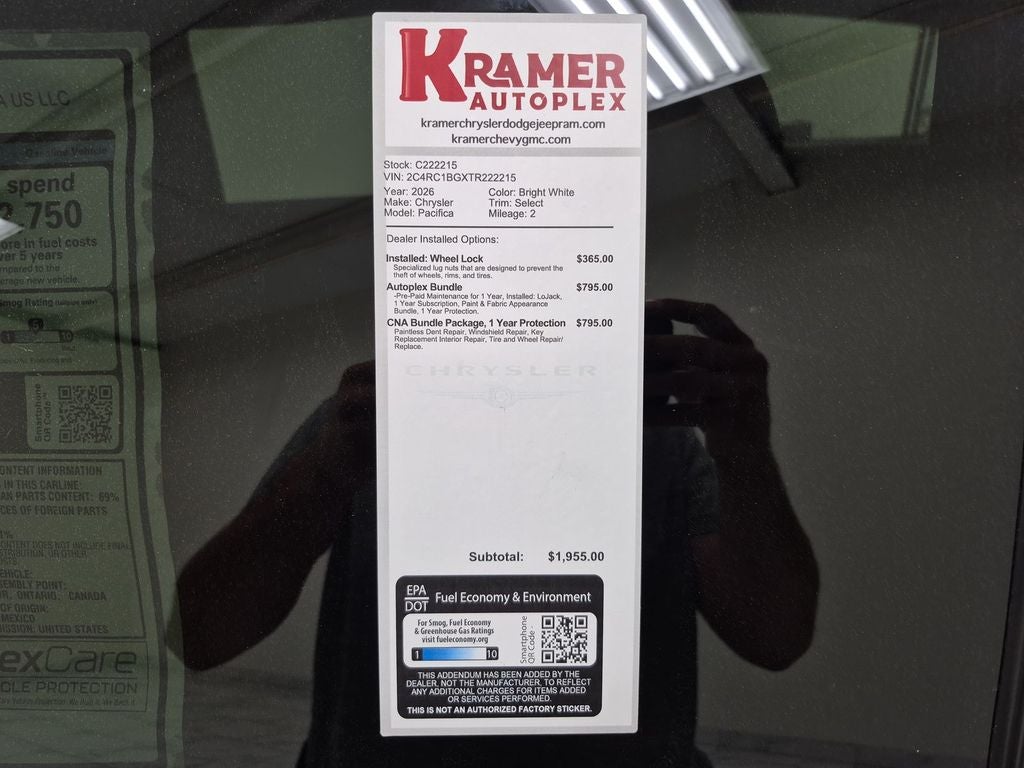 2026 Chrysler Pacifica Select