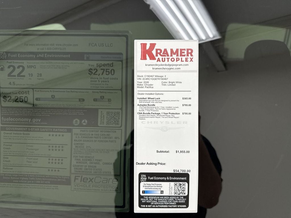 2026 Chrysler Pacifica Limited