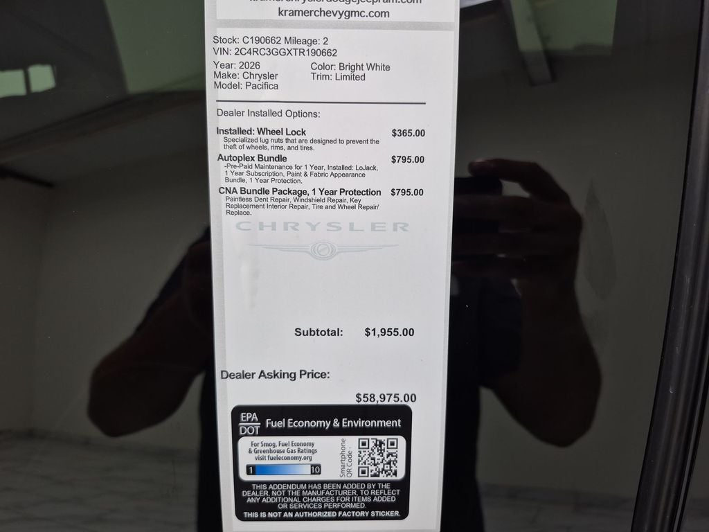 2026 Chrysler Pacifica Limited