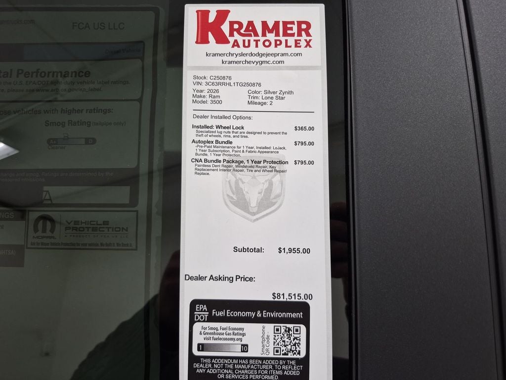 2026 RAM Ram 3500 Lone Star