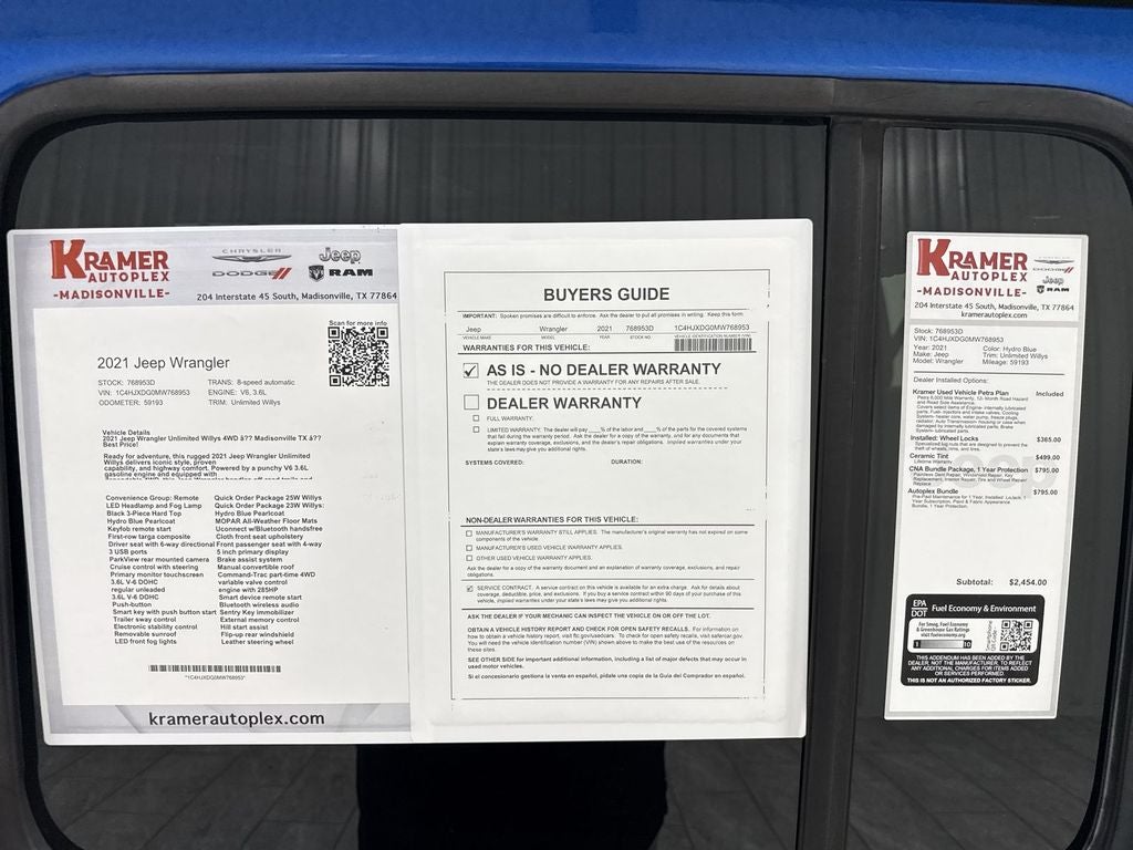 2021 Jeep Wrangler Unlimited Willys 4x4