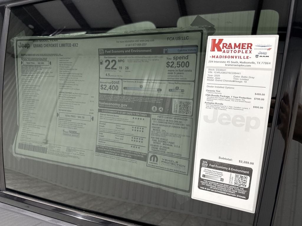 2025 Jeep Grand Cherokee GRAND CHEROKEE LIMITED 4X2