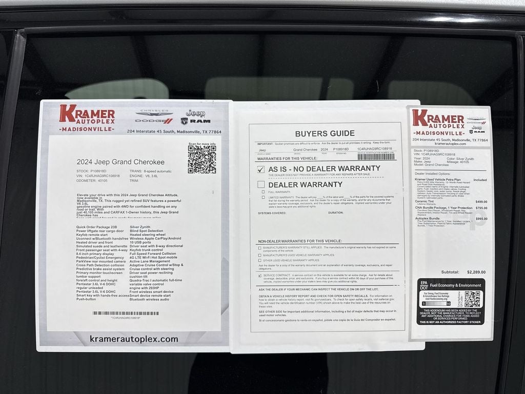 2024 Jeep Grand Cherokee Altitude 4x4