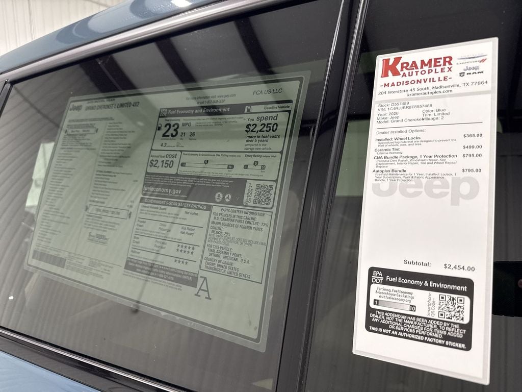 2026 Jeep Grand Cherokee GRAND CHEROKEE L LIMITED 4X2