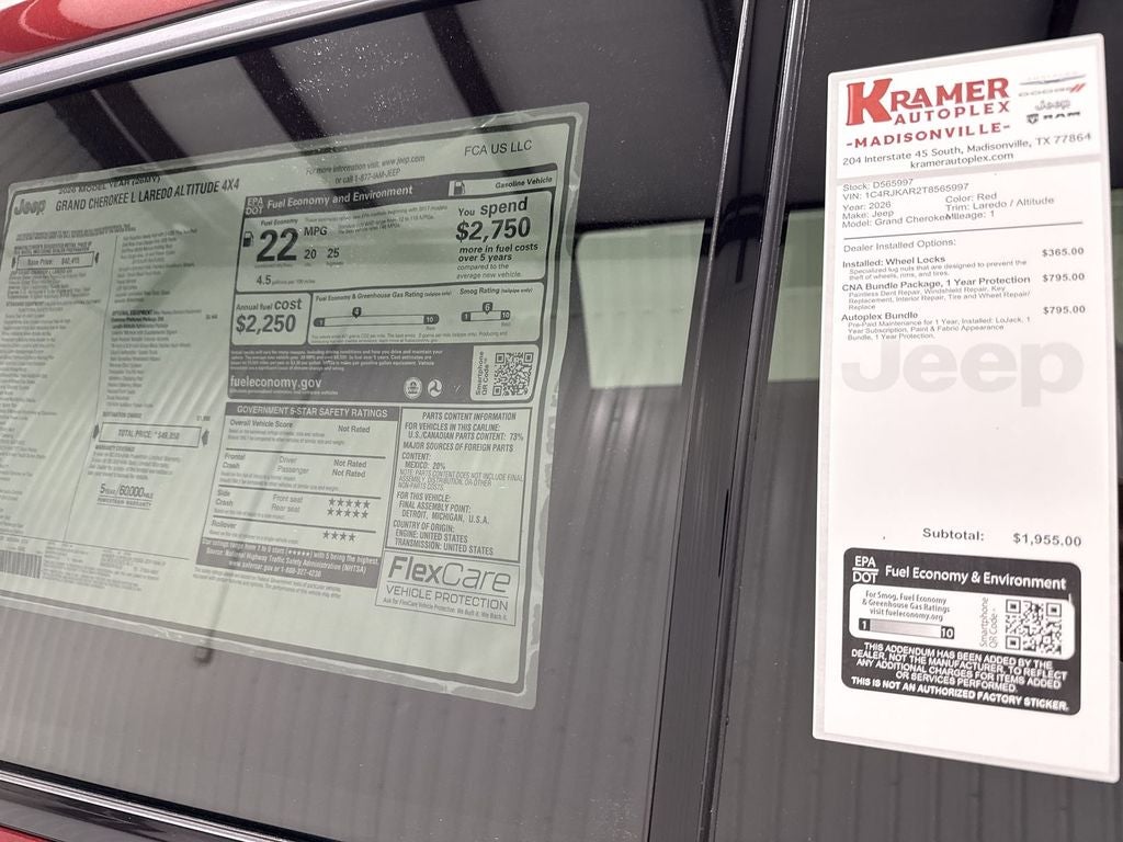 2026 Jeep Grand Cherokee GRAND CHEROKEE L LAREDO ALTITUDE 4X4