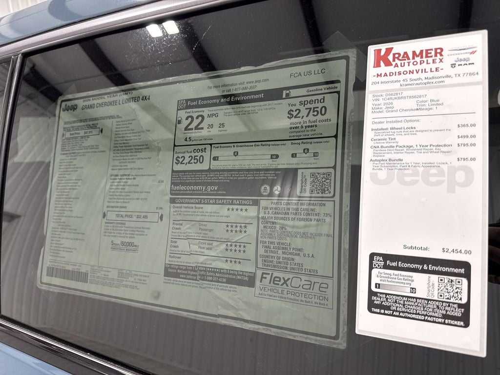 2026 Jeep Grand Cherokee GRAND CHEROKEE L LIMITED 4X4