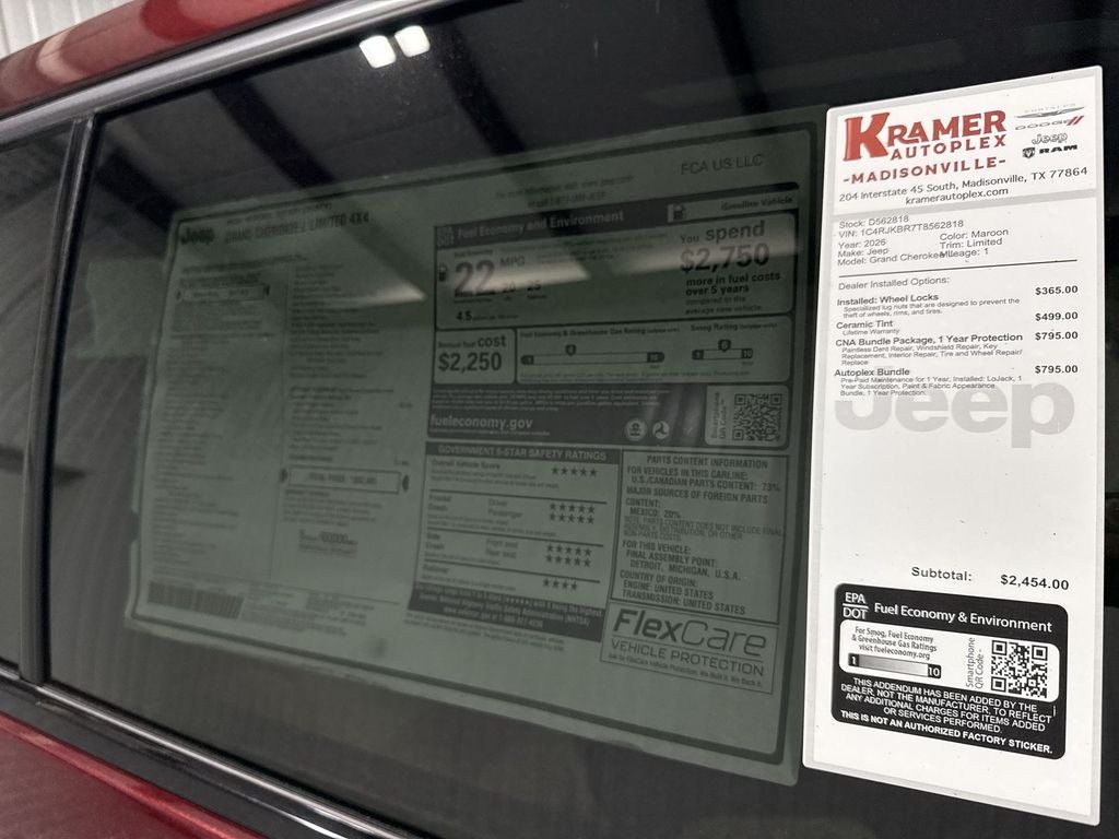 2026 Jeep Grand Cherokee GRAND CHEROKEE L LIMITED 4X4