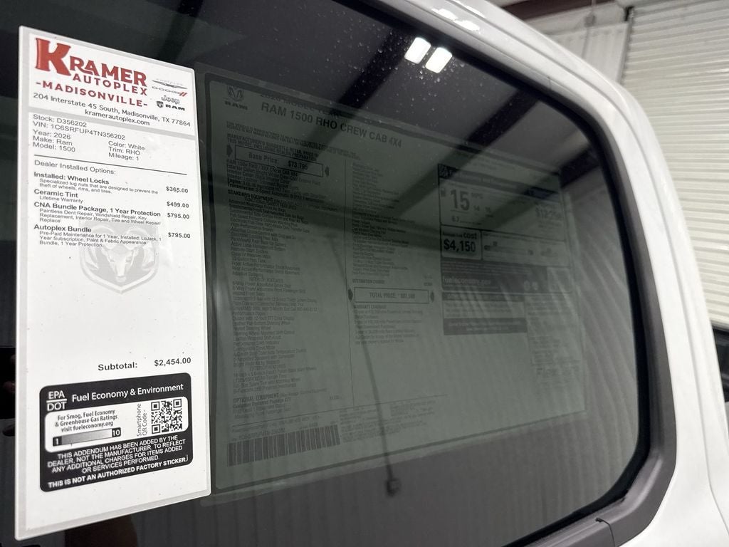 2026 RAM Ram 1500 RAM 1500 RHO CREW CAB 4X4 5'7' BOX