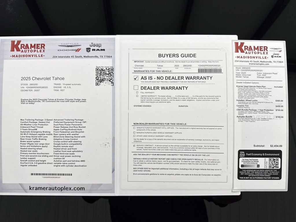 2025 Chevrolet Tahoe 4WD RST