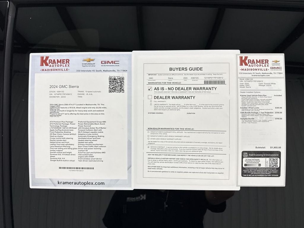 2024 GMC Sierra 2500HD 4WD Crew Cab Standard Bed AT4