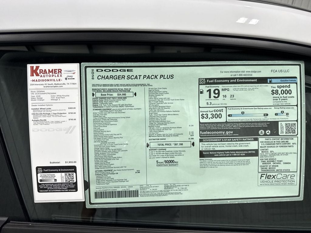 2026 Dodge Charger CHARGER SCAT PACK PLUS 2-DOOR AWD