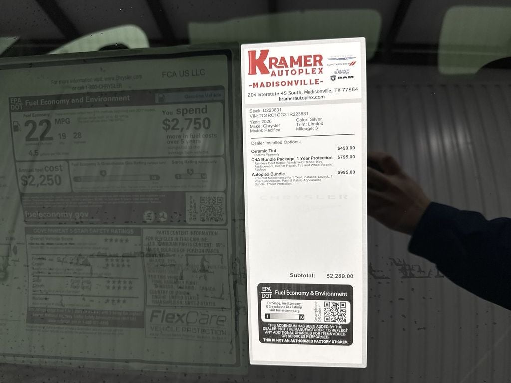 2026 Chrysler Pacifica PACIFICA LIMITED