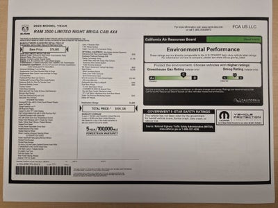2023 RAM 3500 Limited Mega Cab 4x4 6'4' Box