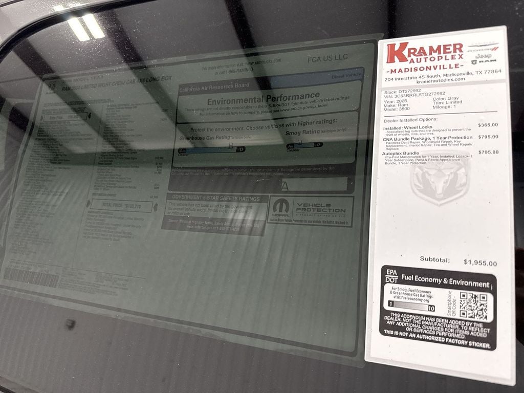 2026 RAM Ram 3500 RAM 3500 LIMITED CREW CAB 4X4 8' BOX