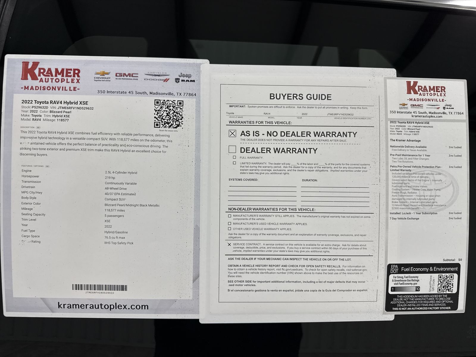 2022 Toyota RAV4 Hybrid Hybrid XSE