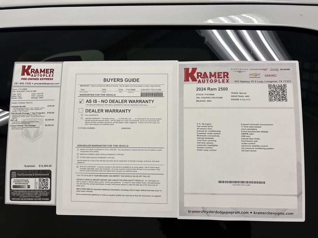 2024 RAM 2500 Laramie Crew Cab 4x4 6'4" Box
