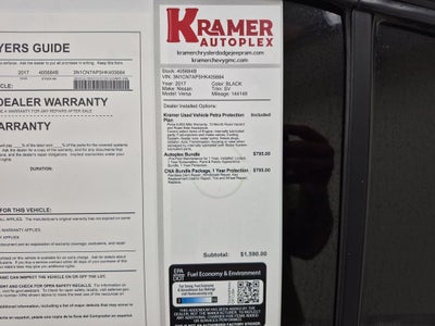 2017 Nissan Versa 1.6 S