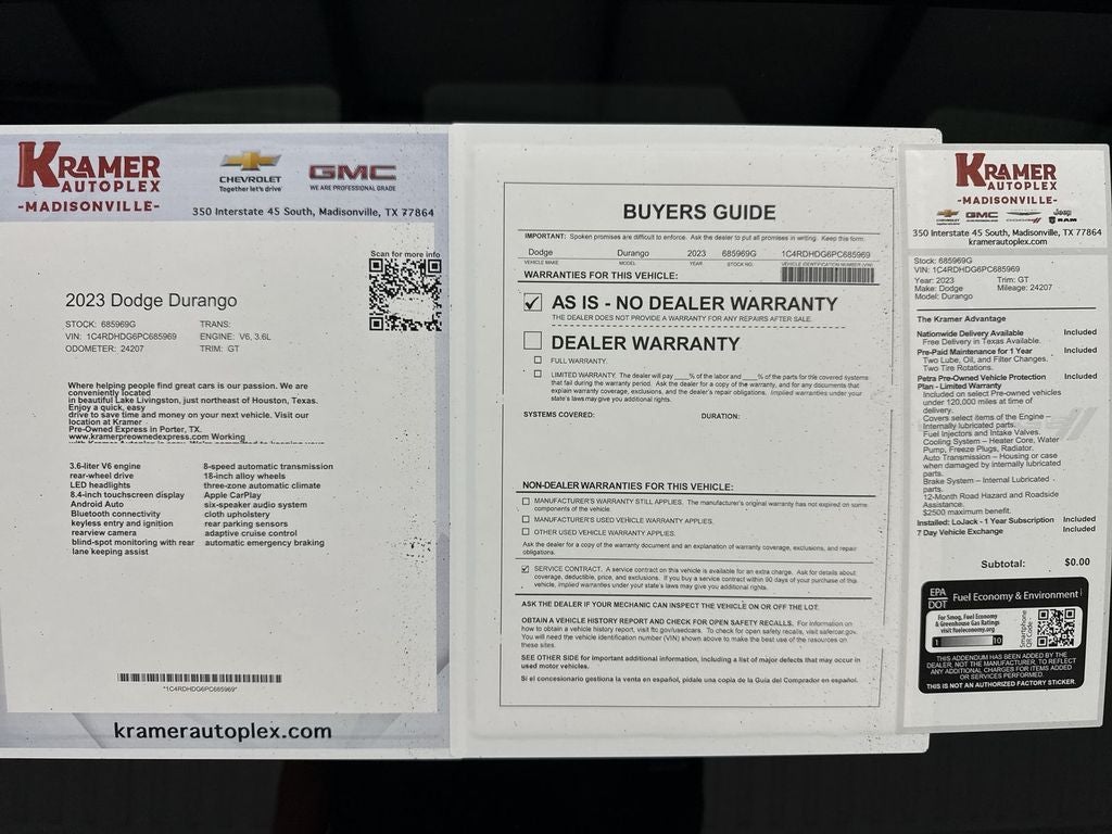 2023 Dodge Durango GT Premium RWD