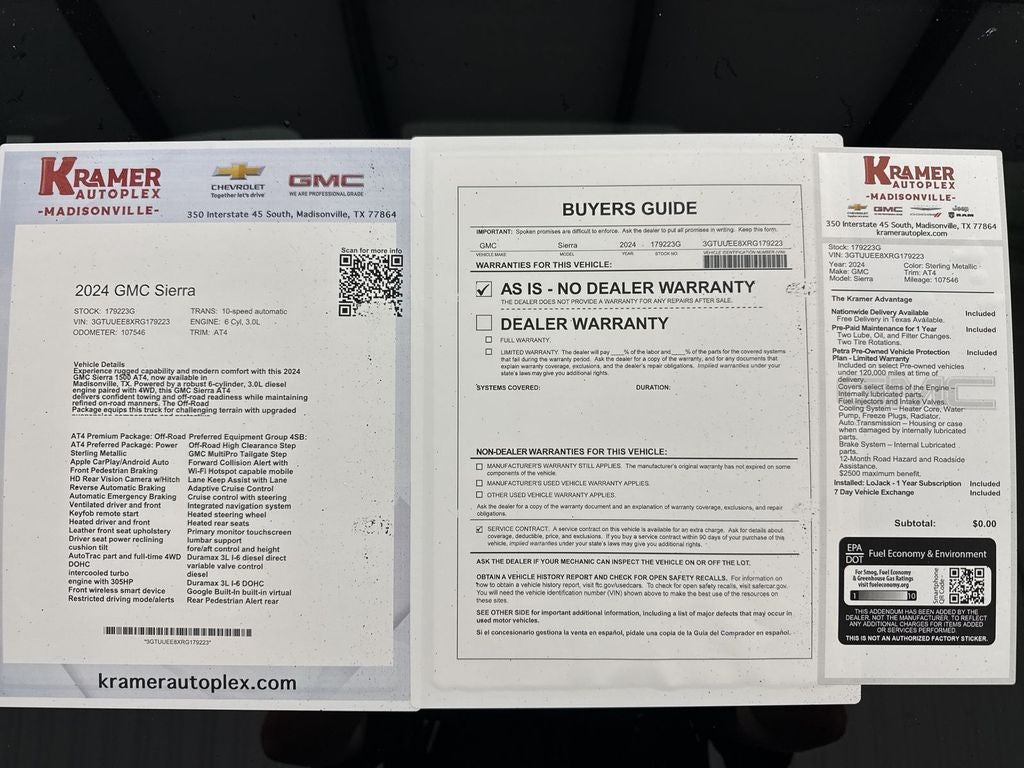 2024 GMC Sierra 1500 AT4