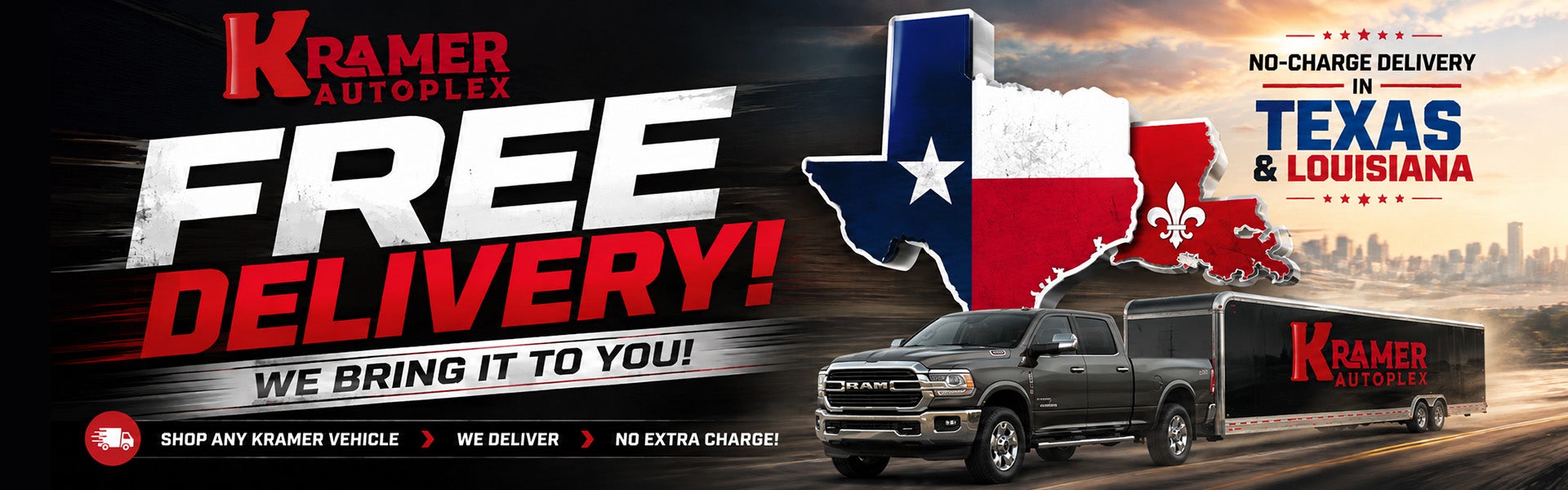 Free Delivery in Texas & Louisiana