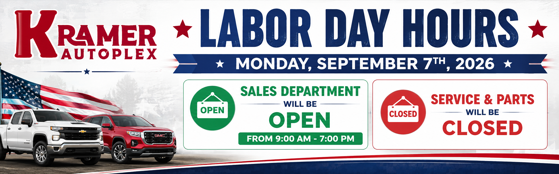 Labor Day Hours