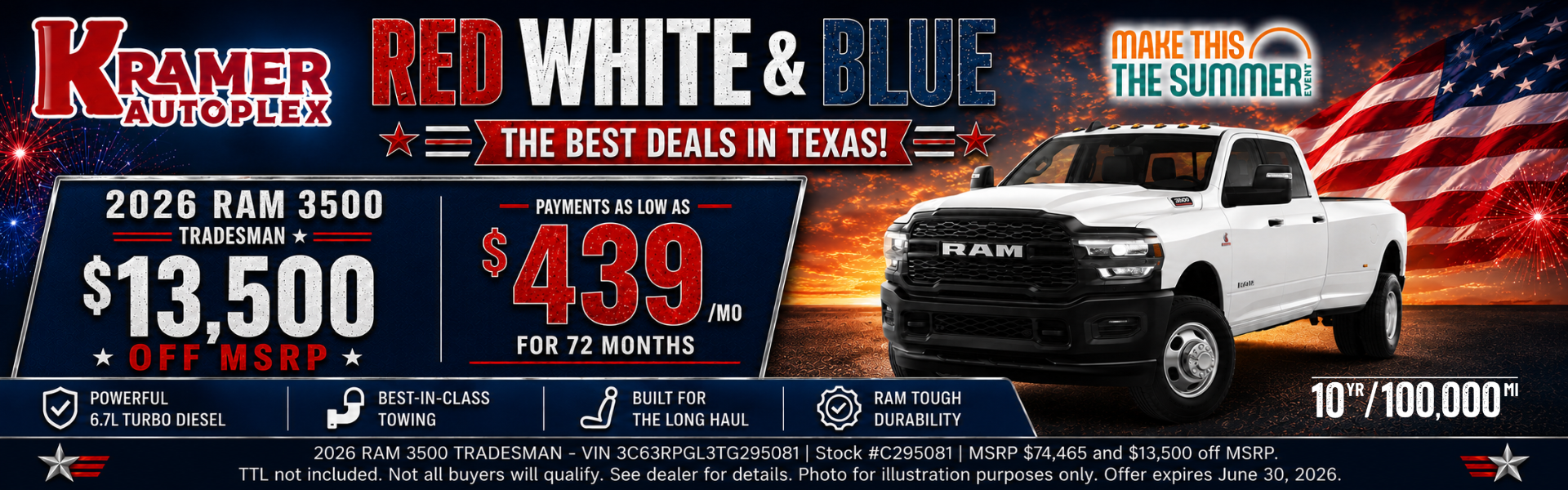 Kramer CDJR Livingston June Incentives