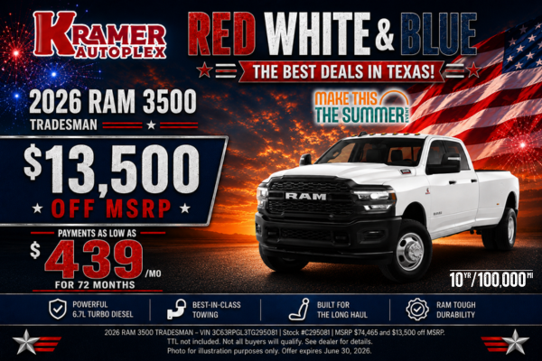 Kramer CDJR Livingston June Incentives