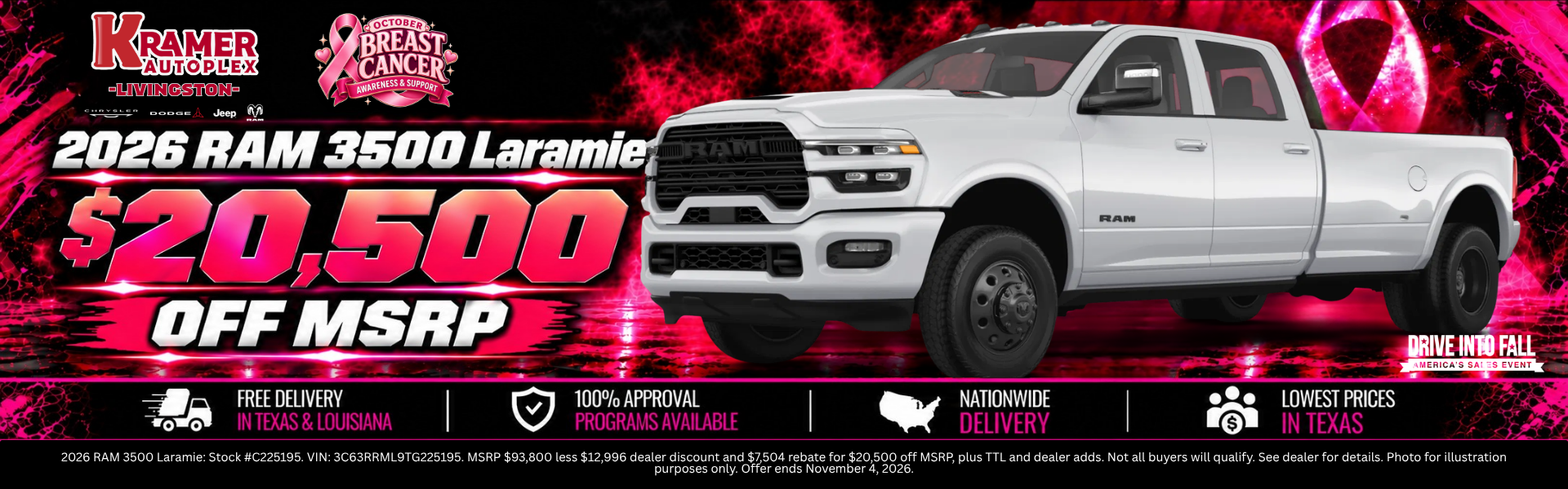 Kramer CDJR Livingston October 2026 Incentives