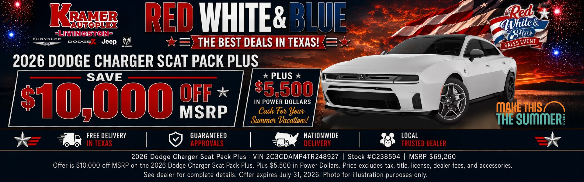Kramer CDJR Livingston July Incentives