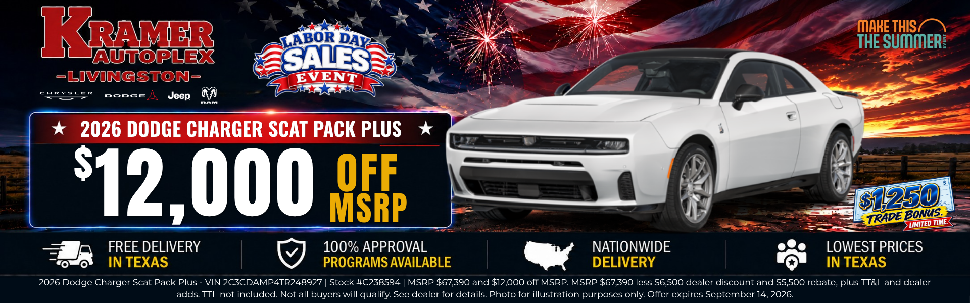 Kramer CDJR Livingston September Incentives