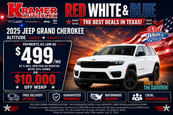 Kramer CDJR Livingston July Incentives