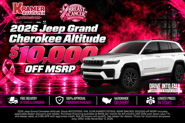 Kramer CDJR Livingston October 2026 Incentives