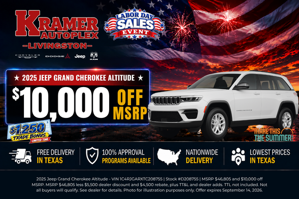 Kramer CDJR Livingston September Incentives