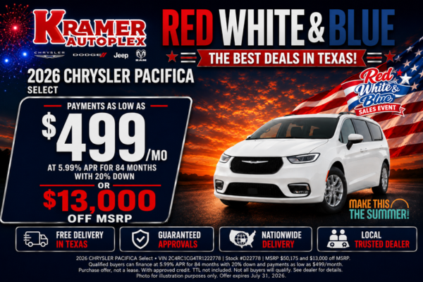 Kramer CDJR Livingston July Incentives