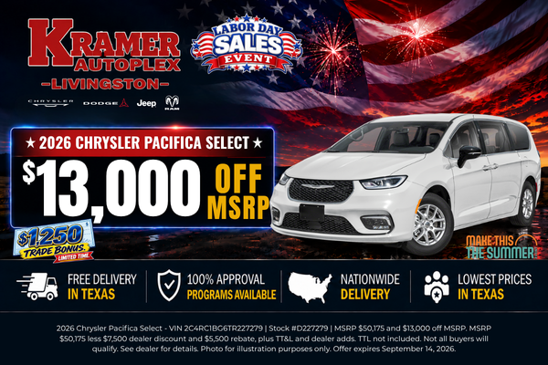 Kramer CDJR Livingston September Incentives