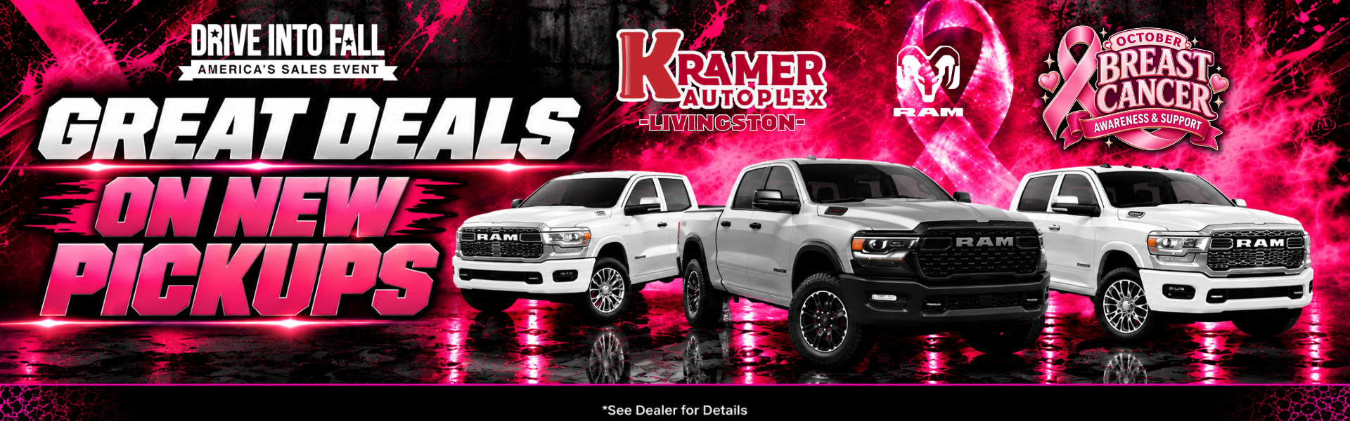 Kramer CDJR Livingston October Deals on New PickUps!