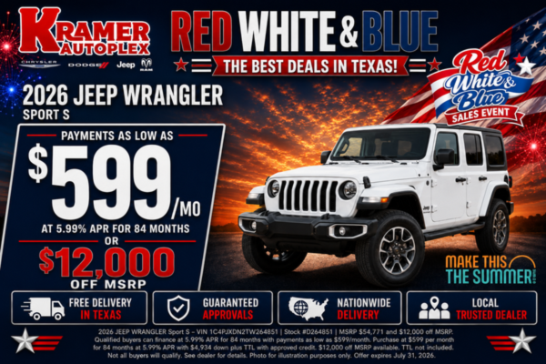 Kramer CDJR Livingston July Incentives