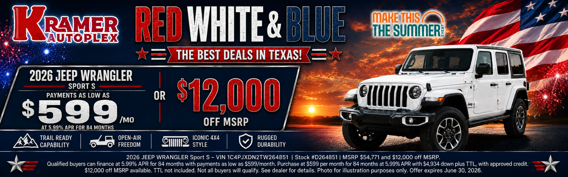Kramer CDJR Livingston June Incentives
